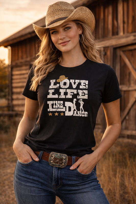 Love Life Line Dance Ladies Shirt