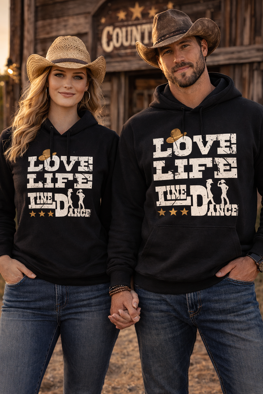 Love Life Line Dance Unisex Hoodie