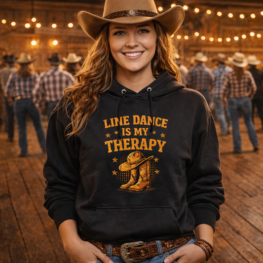 Line Dance Is My Therapy Unisex Hoodie