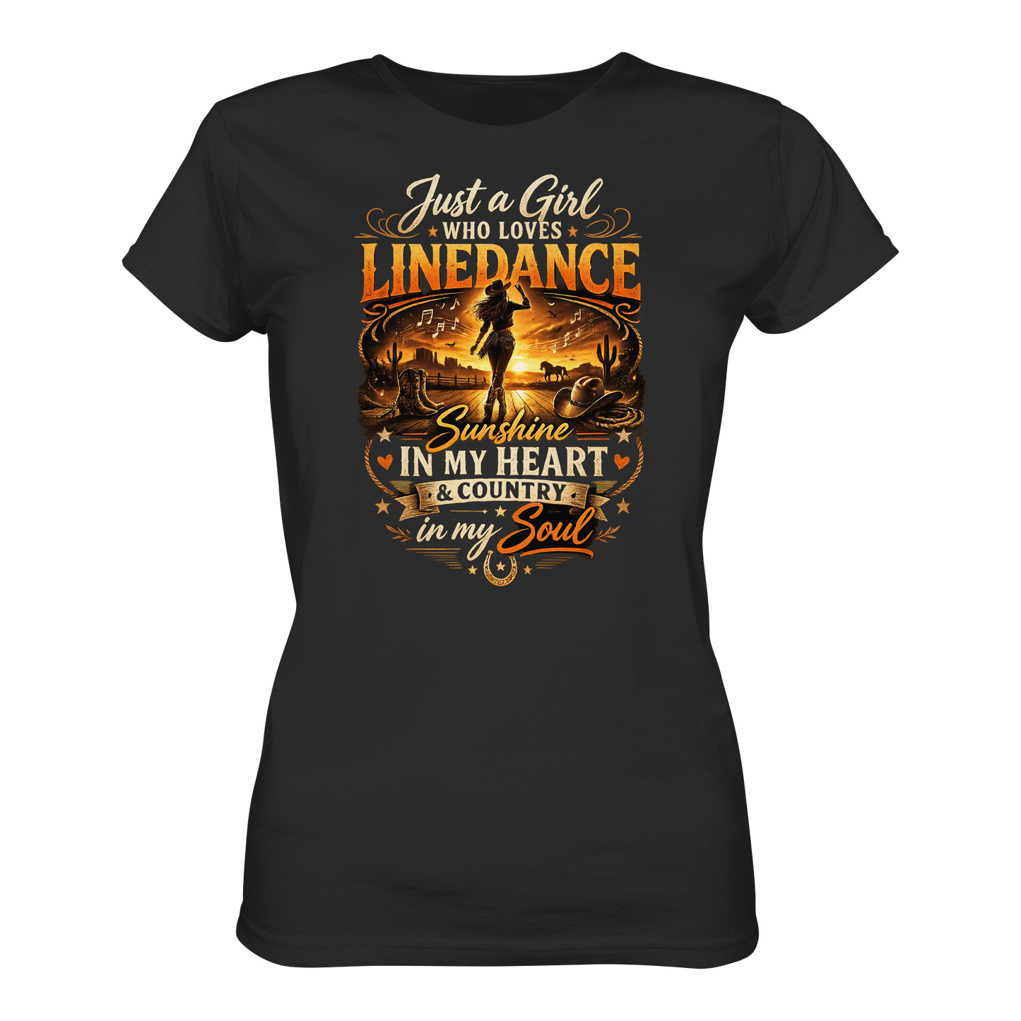 Just a Girl Who Loves Linedance – Country Spirit T-Shirt